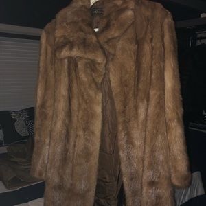 Brown fur coat